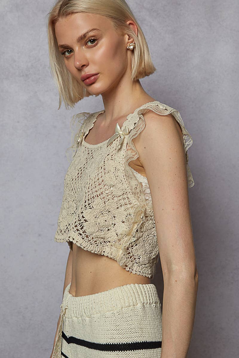 Maggie Mae's Crochet Cropped Tank Top