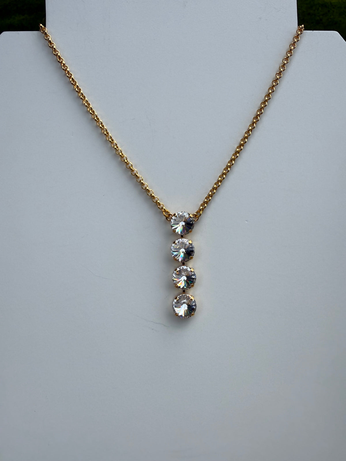 WETSTONE: Crystal Noir Drop Necklace