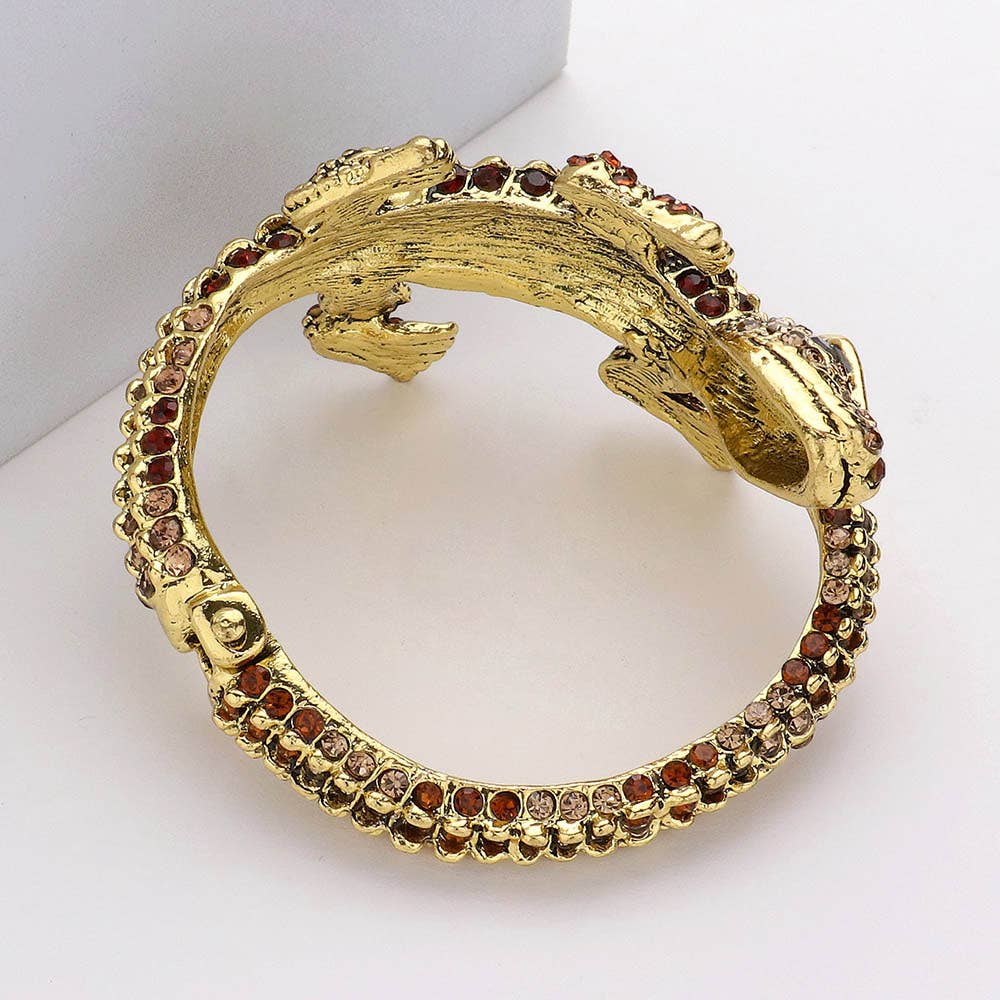 Crystal Crocodile/Alligator Embellished Bracelet