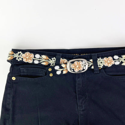 Cafecito Skinny Embroidered Belt