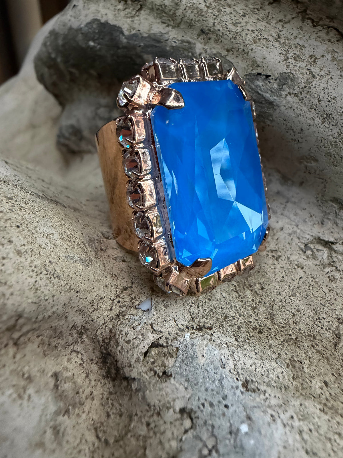 WETSTONE: Electric Blue Femme Fatale Ring