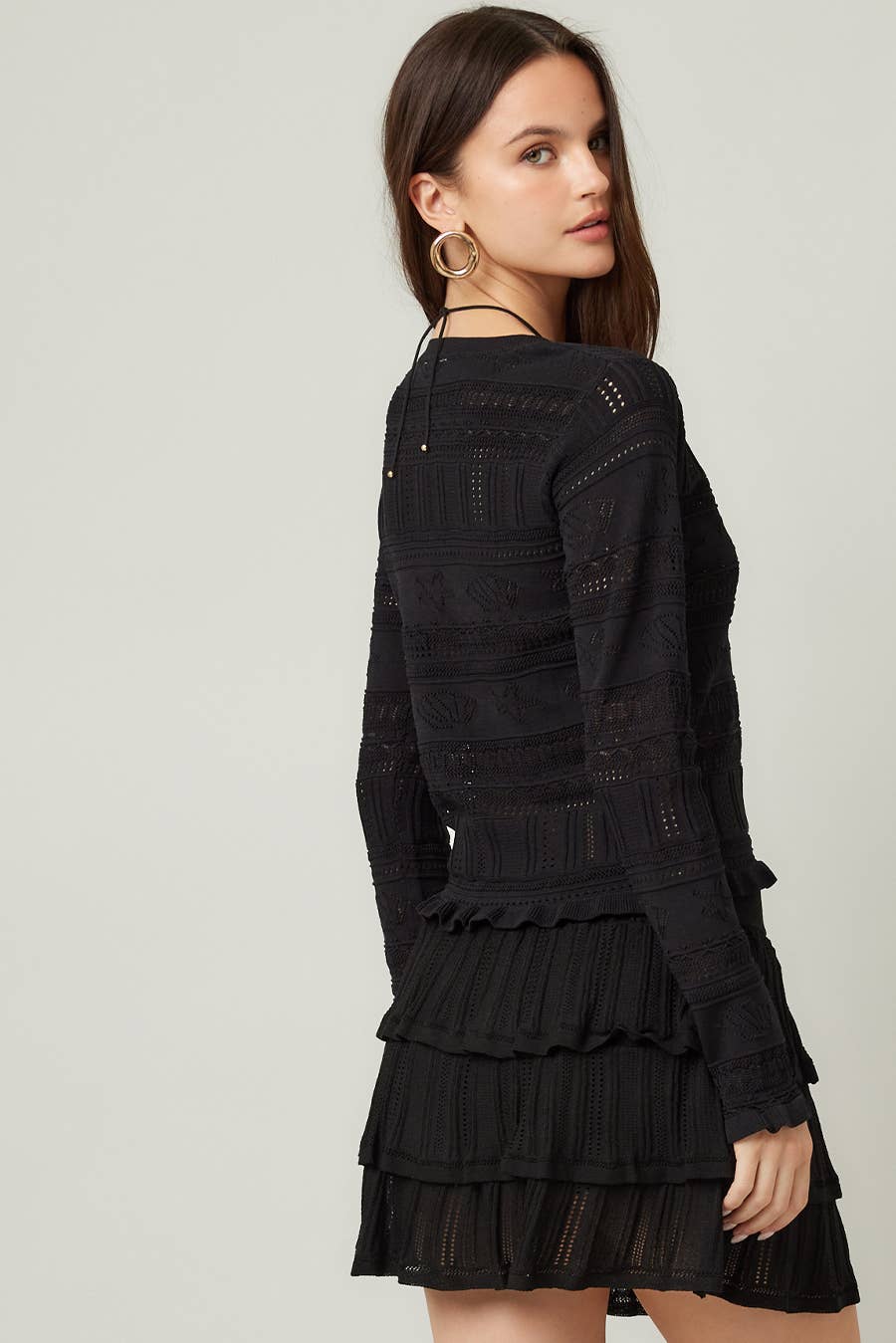Pointelle Knit Cardigan