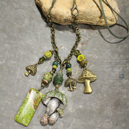 Charmed With Loads Of Mushrooms Necklace