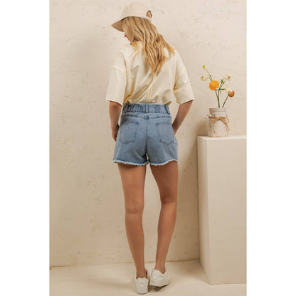 STARSTRUCK DISTRESSED DENIM SHORTS