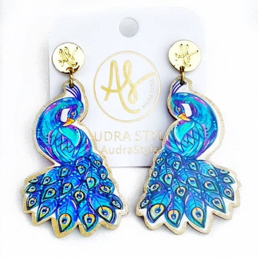 Peacock Dangle Earrings
