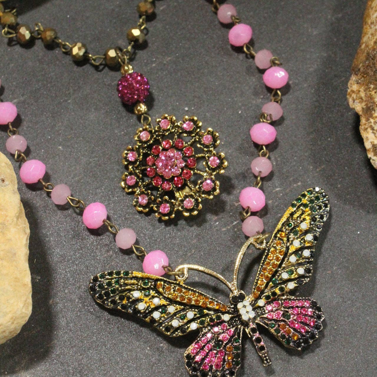 Bold Beauty Butterfly Layered Necklace