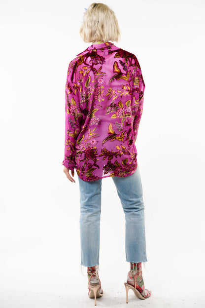 Holiday Jewels Burnout Velvet Blouse