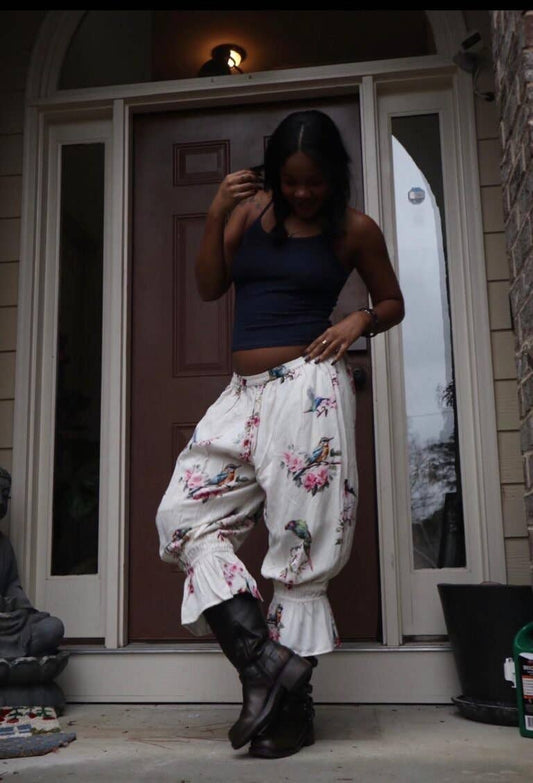 Floral Print Bloomers Pants