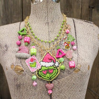 Gushing Over Grinch Charm'd Necklace