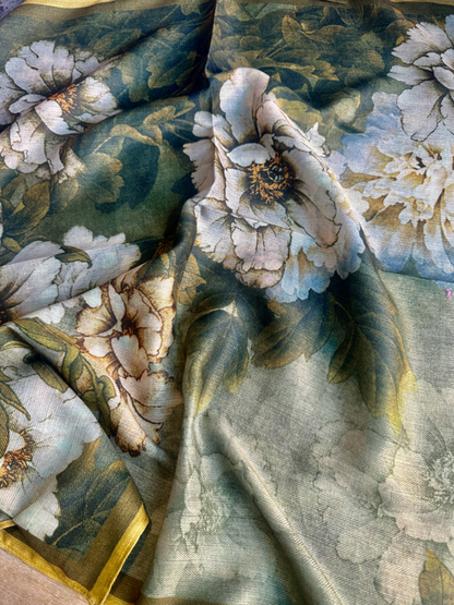 Golden Flower Wild Rag Scarf