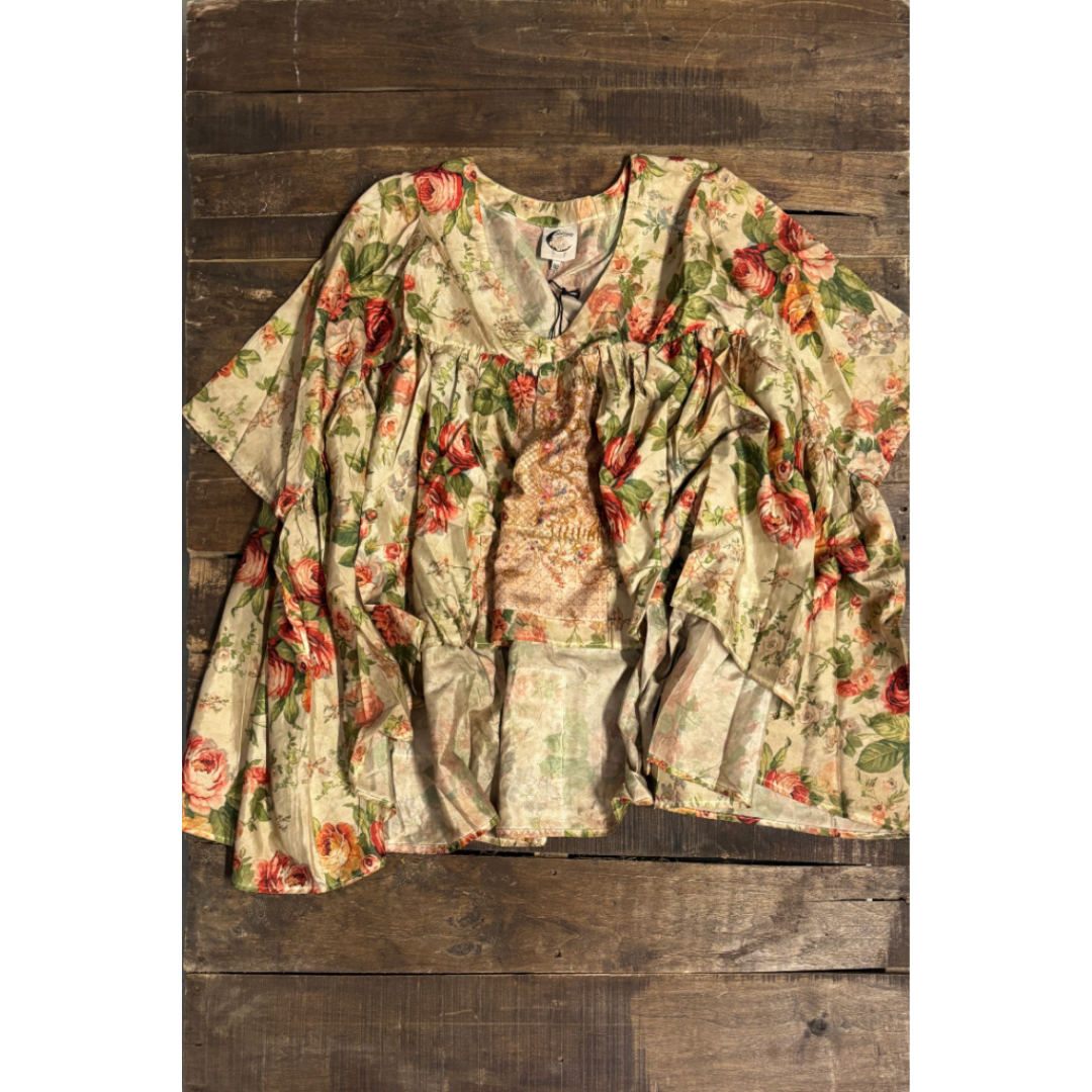 Rose Garden Trellis Floral Top