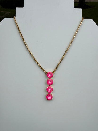 WETSTONE: Electric Pink Noir Drop Necklace
