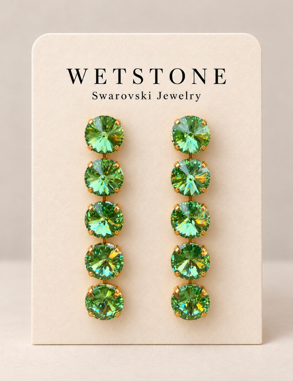 WETSTONE: Peridot 5- Drop Earrings