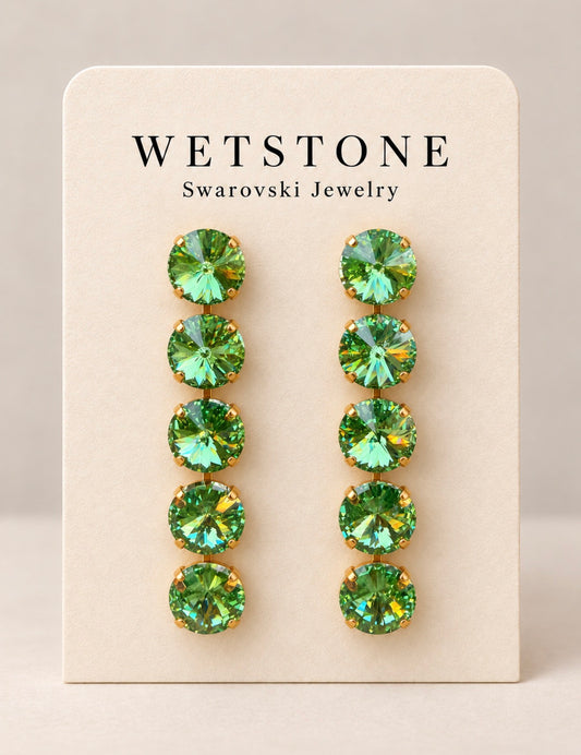 WETSTONE: Peridot 5- Drop Earrings