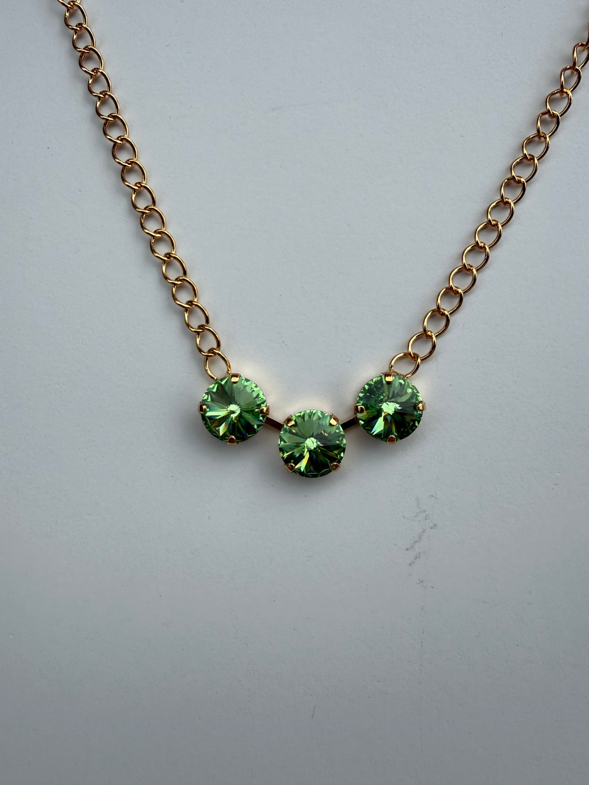 WETSTONE: Citrus Green Pond Pearls Necklace
