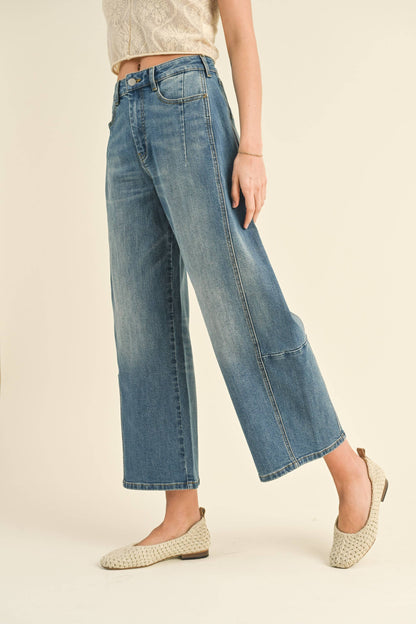 BARREL LOOSE FIT DENIM PANTS