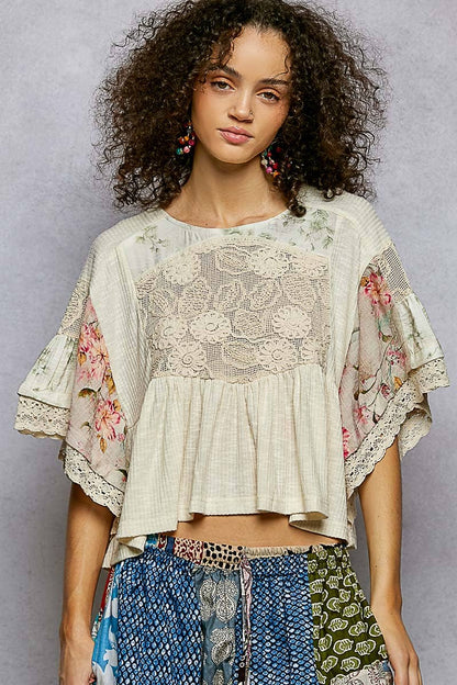 Floral Short Sleeve Top