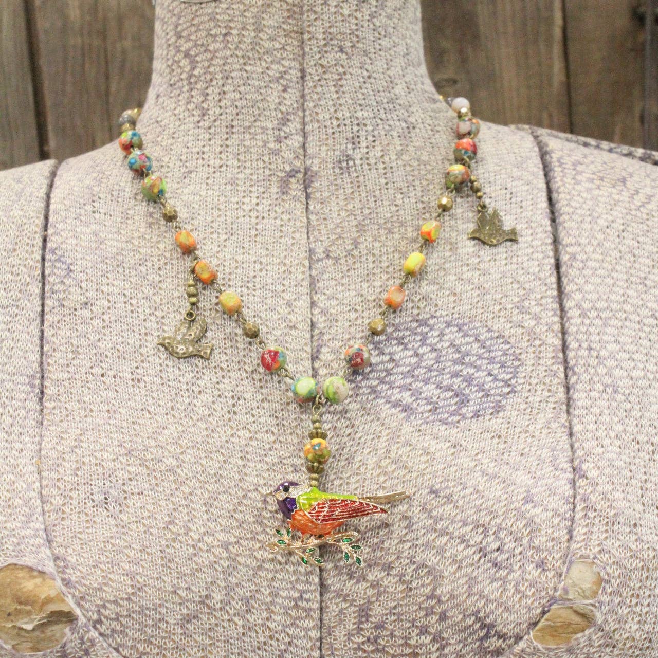 Song Bird Beauty Multi-color Necklace