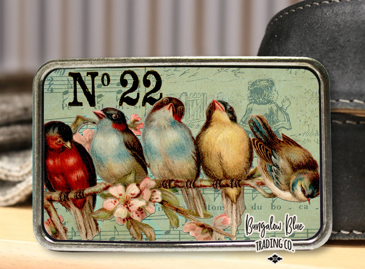 Vintage Song Birds Belt Buckle
