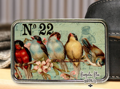 Vintage Song Birds Belt Buckle