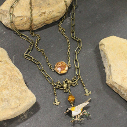 Song Bird Beauty Mustard Necklace