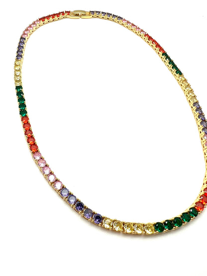 Rainbow Tennis Chain