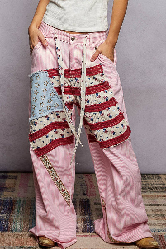 American Flag Patch Pants