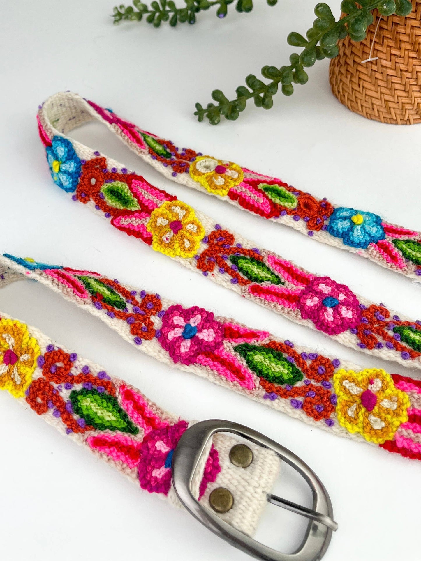 Primavera Skinny Embroidered Belt