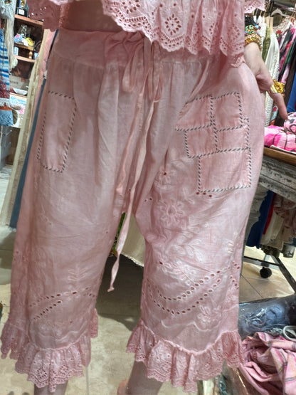 Softly Worn Pink Eyelet Bloomers