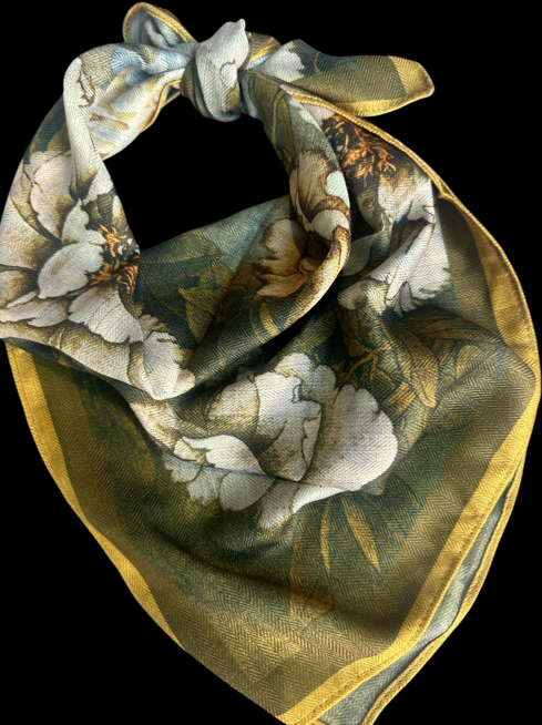 Golden Flower Wild Rag Scarf