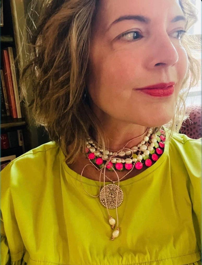 Oakland Antique Gold Neon Necklace