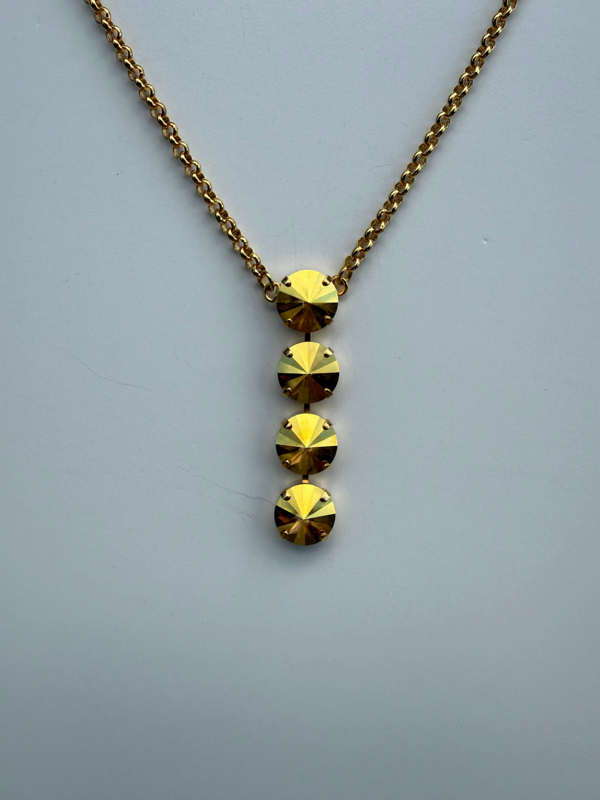 WETSTONE: Metallic Sunshine Noir Drop Necklace