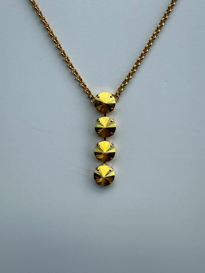 WETSTONE: Metallic Sunshine Noir Drop Necklace