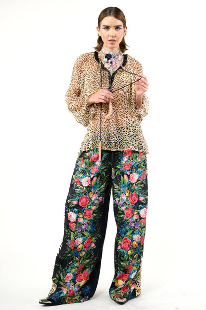 Sheer Cheetah Print Blouse