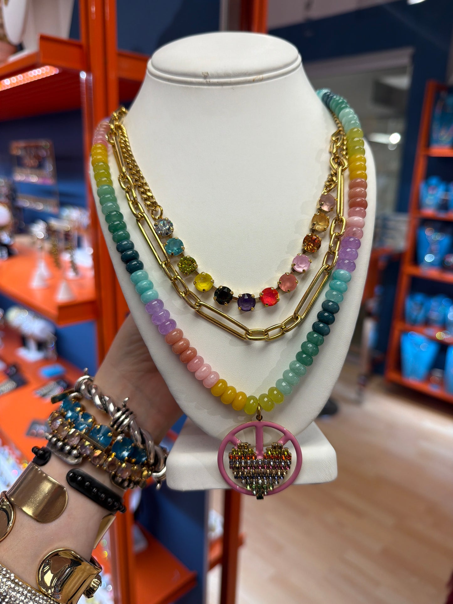 Rainbow multi necklace