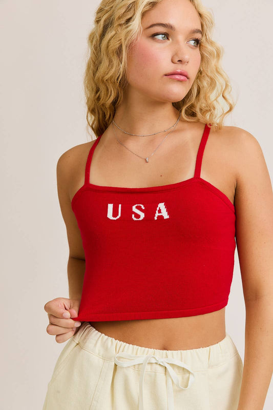 USA Knit Tnk Top