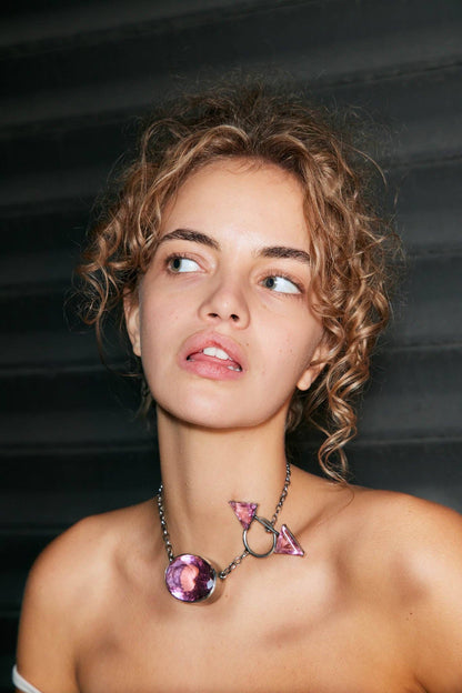 Colossus Toggle Choker in Azalea Pink