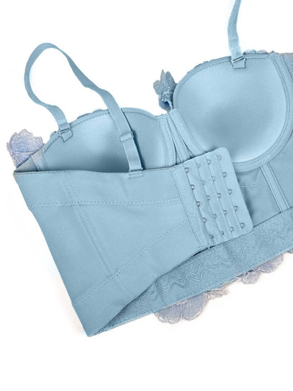 Floral Denim Bustier