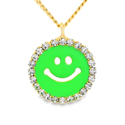 MINI BE HAPPY SMILEY FACE NECKLACE
