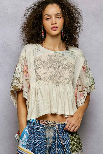 Floral Short Sleeve Top