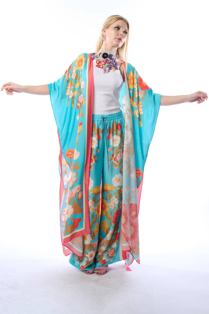 Floral Garden Maxi Kimono