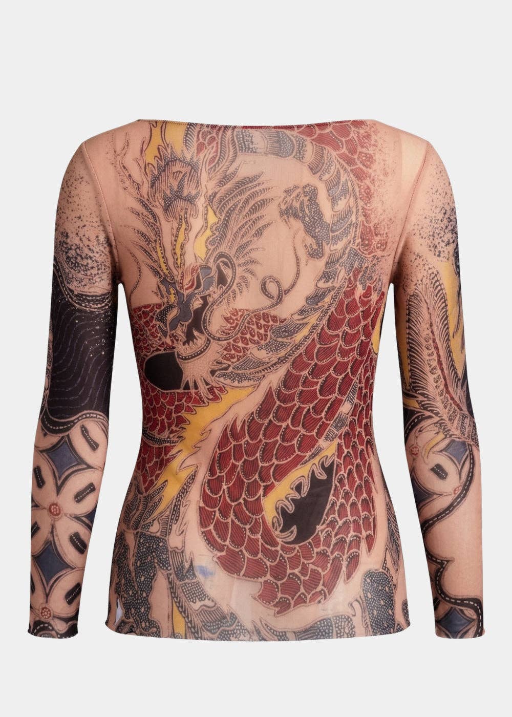 Dragon Dance - Nudi Ink Mesh Top