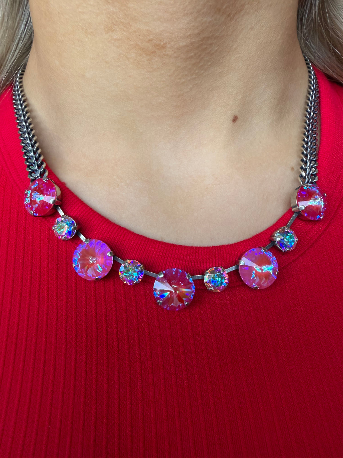 Wet Stone: Lipstick Blooms RIO necklace