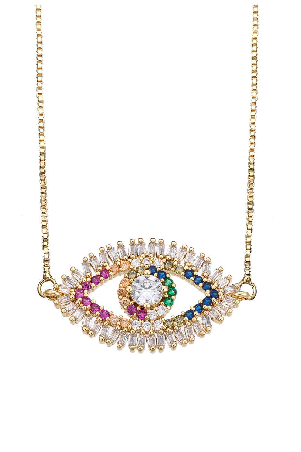 Moon Star Sterling Silver Necklace with brass pendant