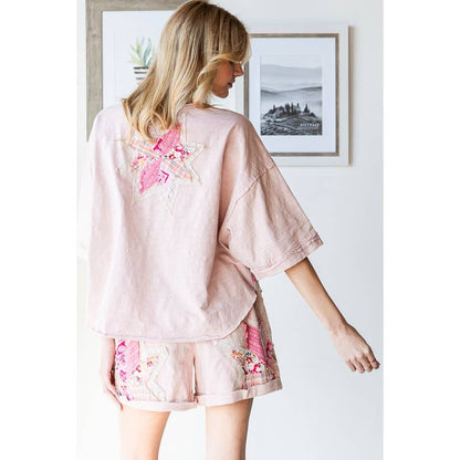 STAR PATCHWORK TOP & SHORT - TWO PIECE SET