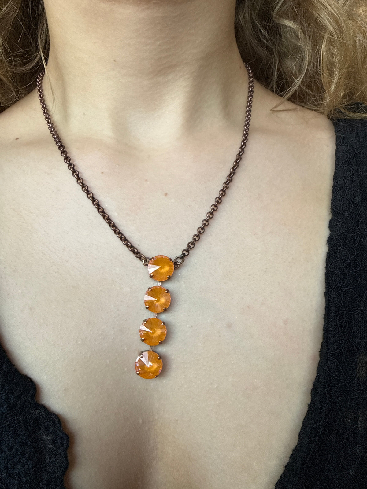 WETSTONE: Mango Noir Drop Necklace