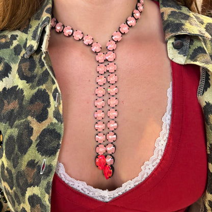 Split Necklace in Smutt / Flamingo Ignite