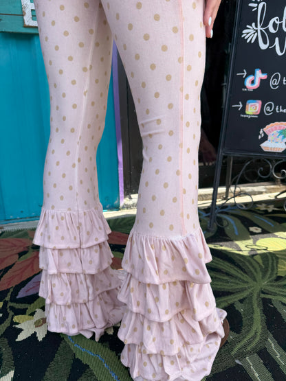 Pink Polka Dot Leggings