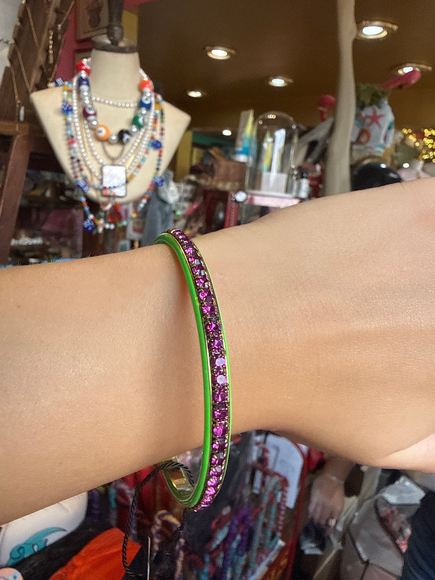 Electric Green And Purple Helly Bangle