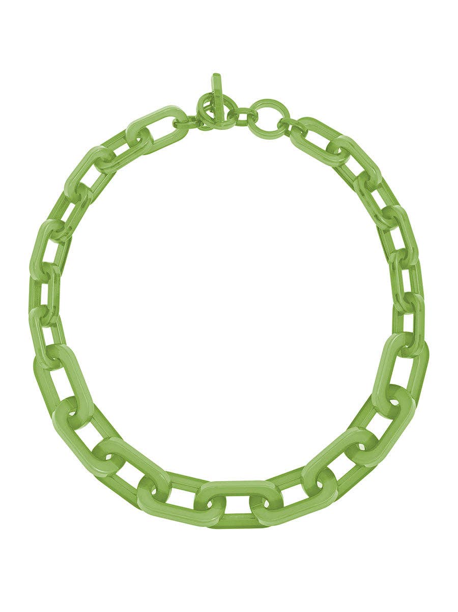 Colorful Resin Cable Link Collar Necklace